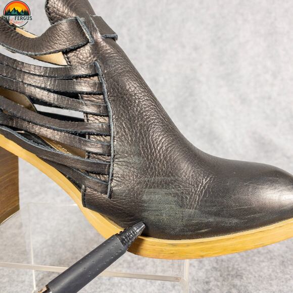 Latigo Jasmine Ankle Booties Black Adjustable Strap Block Heels Women's Size 7 M - Picture 10 of 11